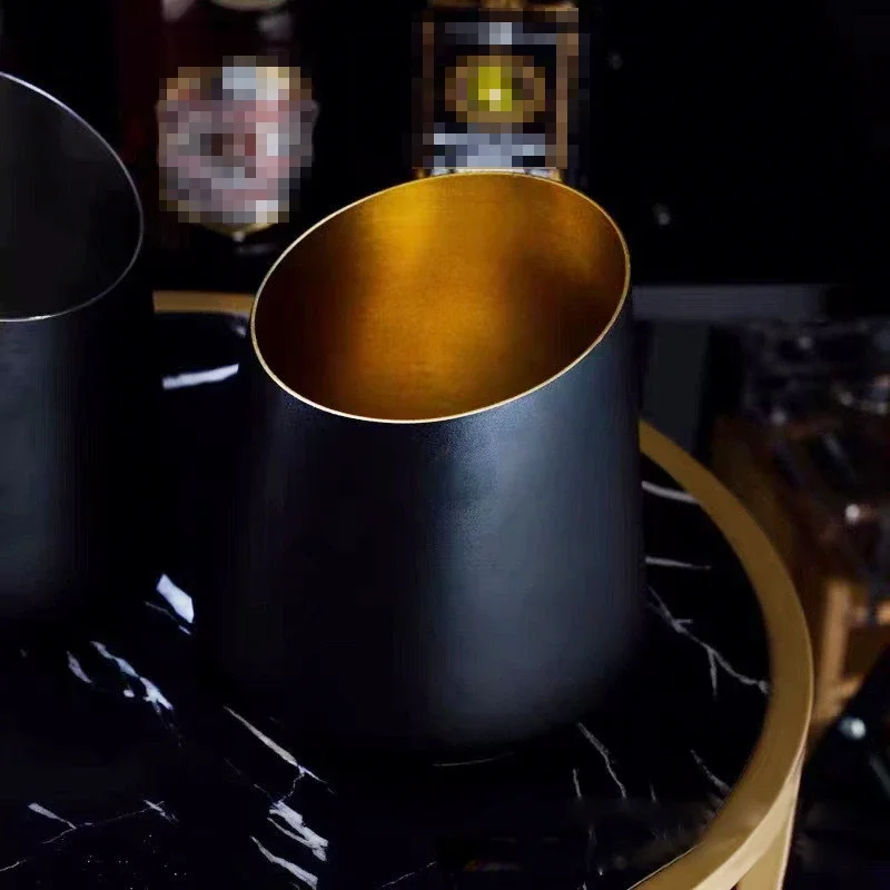 European Luxury Champagne Bucket Bar club ktv ice buckets Household beer ice bucket Small stainless steel buckets cooler