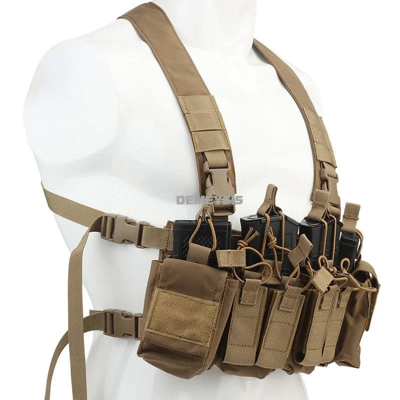 Tactical Chest Rig Vest Detachable Paintball Combat Vests Gear Shooting Hunting Carrier Vest Equipment Pack Pouch