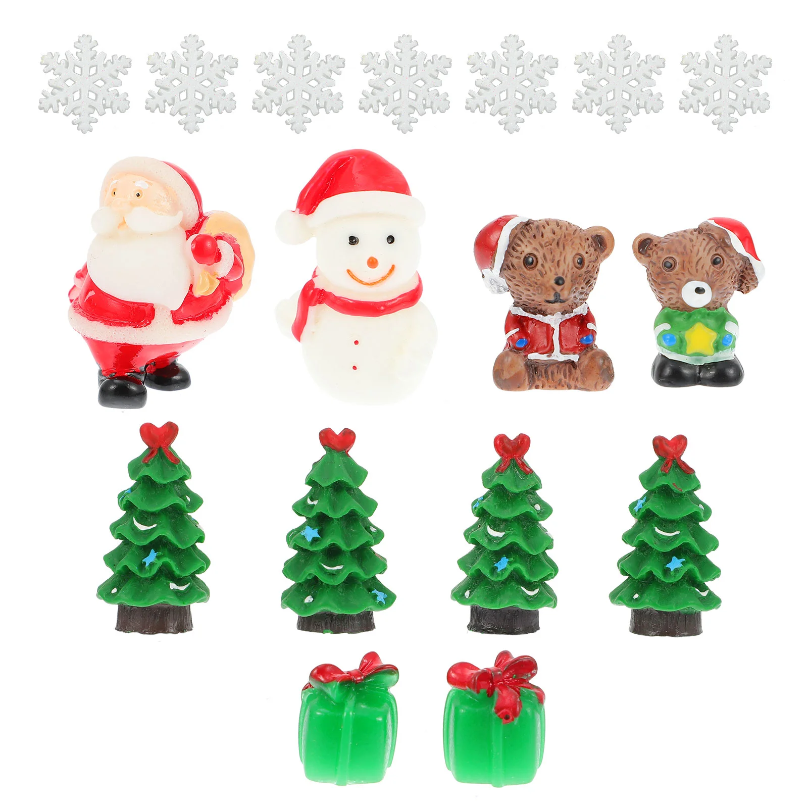 

20 Pcs Toy Room Christmas Micro Landscape Elder Santa Figurines Resin Ornaments