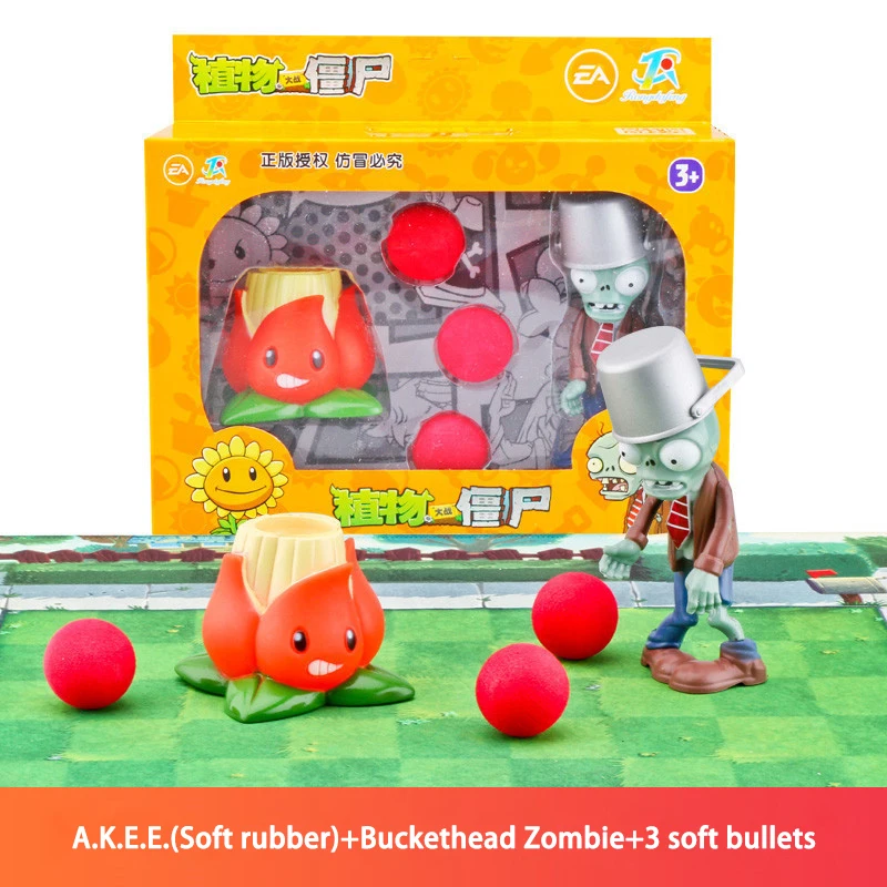 Deluxe Plants vs Zombies Action Figure Toy Set - 12 Unique Soft Silicone Game Characters