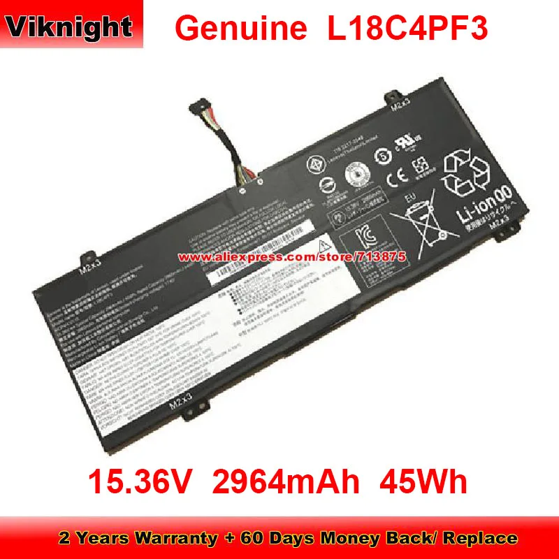 

Genuine L18C4PF3 Battery 5B10T09081 for Lenovo IdeaPad C340-14API C340-14IWL S540 L18C4PF4 L18M4PF4 Laptop 15.36V 2964mAh 45Wh