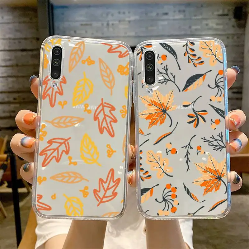 Happy Autumn Leaf Coffee Fall Phone Case Per Samsung Galaxy A S Note 23 52 22 20 21 51 71 12 50 10 30 E Fe Ultra Plus
