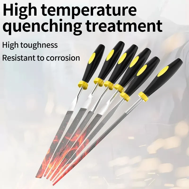 Metal Rasp Needle Files Set Wood Carving Tools Steel Rasp Needle Filing Woodworking Hand File 6Pcs 3X140mm needle file