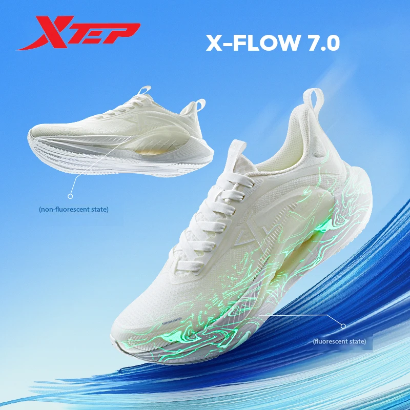 Xtep X-FLOW Running Shoes For Men 2024 Spring Wear-Resistant