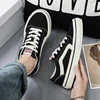 Hot Classic Black Men Canvas Shoes Fashion Lace-up Men's Vulcanized Shoes Breathable Skateboard Canvas Sneakers Man Espadrille 4