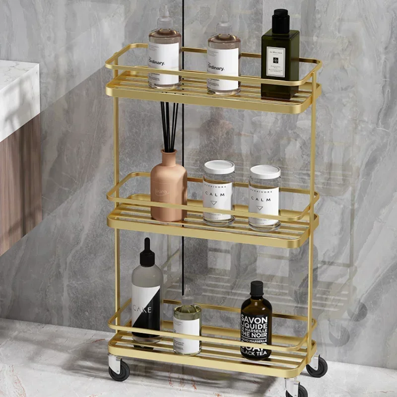 Trolley Gold Station Barber for Salon Cosmetics Bar Trolly Manicure Furniture Beauty Organizers Trolleys Vintage Pink Makeup Box