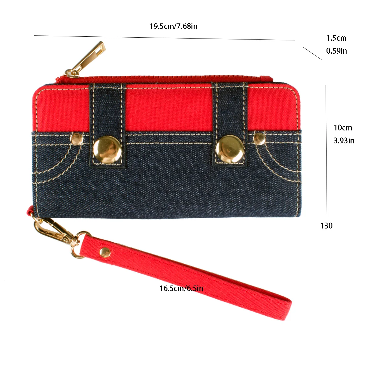 High quality denim style women's wallet, personalized large capacity women's card holder zero wallet