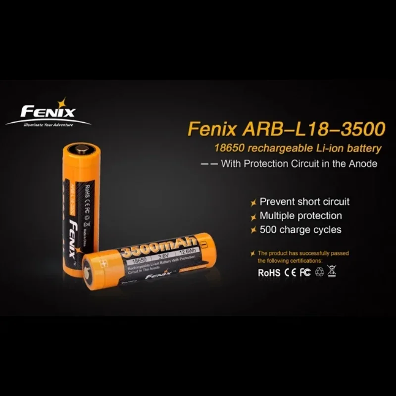 Fenix ARB L18 3500 3500mAh 3.6V 18650 Rechargeable Li ion Battery rechargeable lithium battery