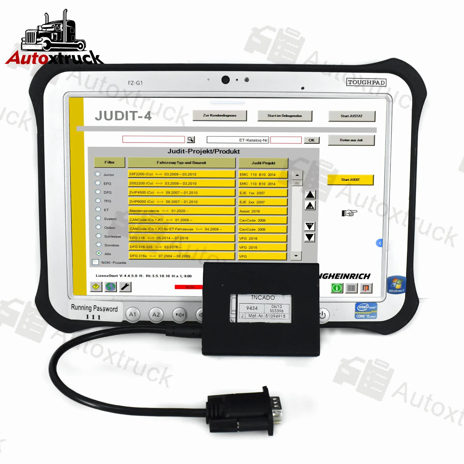 

For Judit Incado Box FZ-G1 tablet SH ET Jungheinrich JUDIT 4 Judit 4 Jungheinrich Incado Forklift Diagnostic Scanner tool