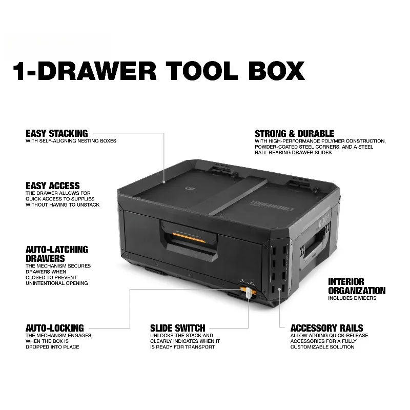 TB-B1-D-30-1 StackTech 풀아웃 공구함 스태커블 하드웨어 부품 정리함 보관 케이스