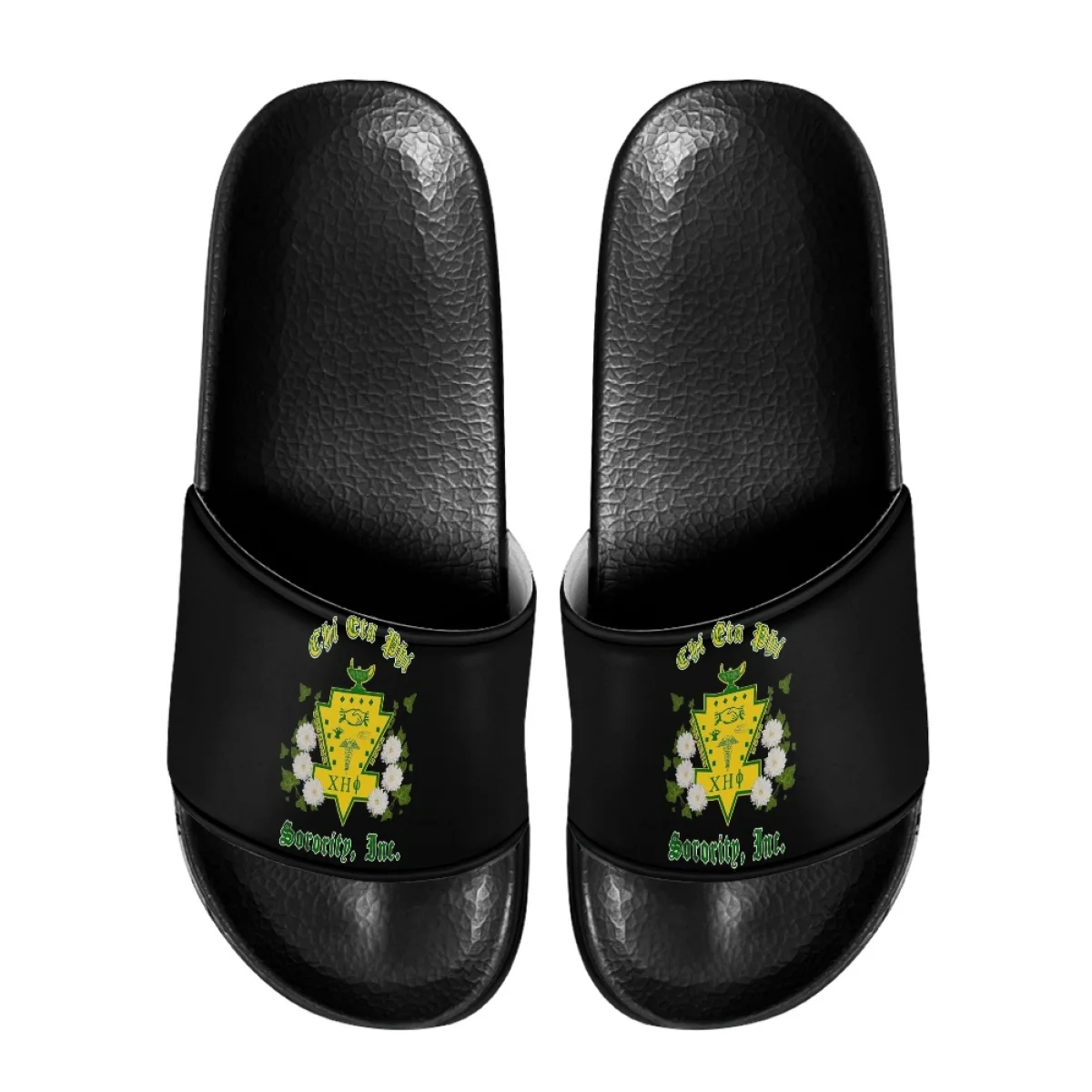 

New Chi Eta Phi Sorority Print Fashion Indoor Slippers Lightweight Non-slip Outdoor Sandals Breathable Beach Flats Shoes Adult