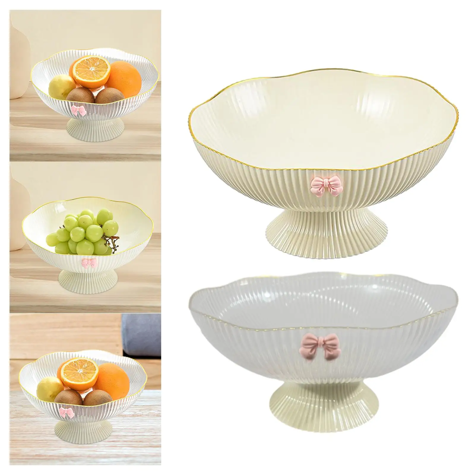 Fruit Basket Removable Pedestal Table Decor Round Fruit Holder for Home Decor