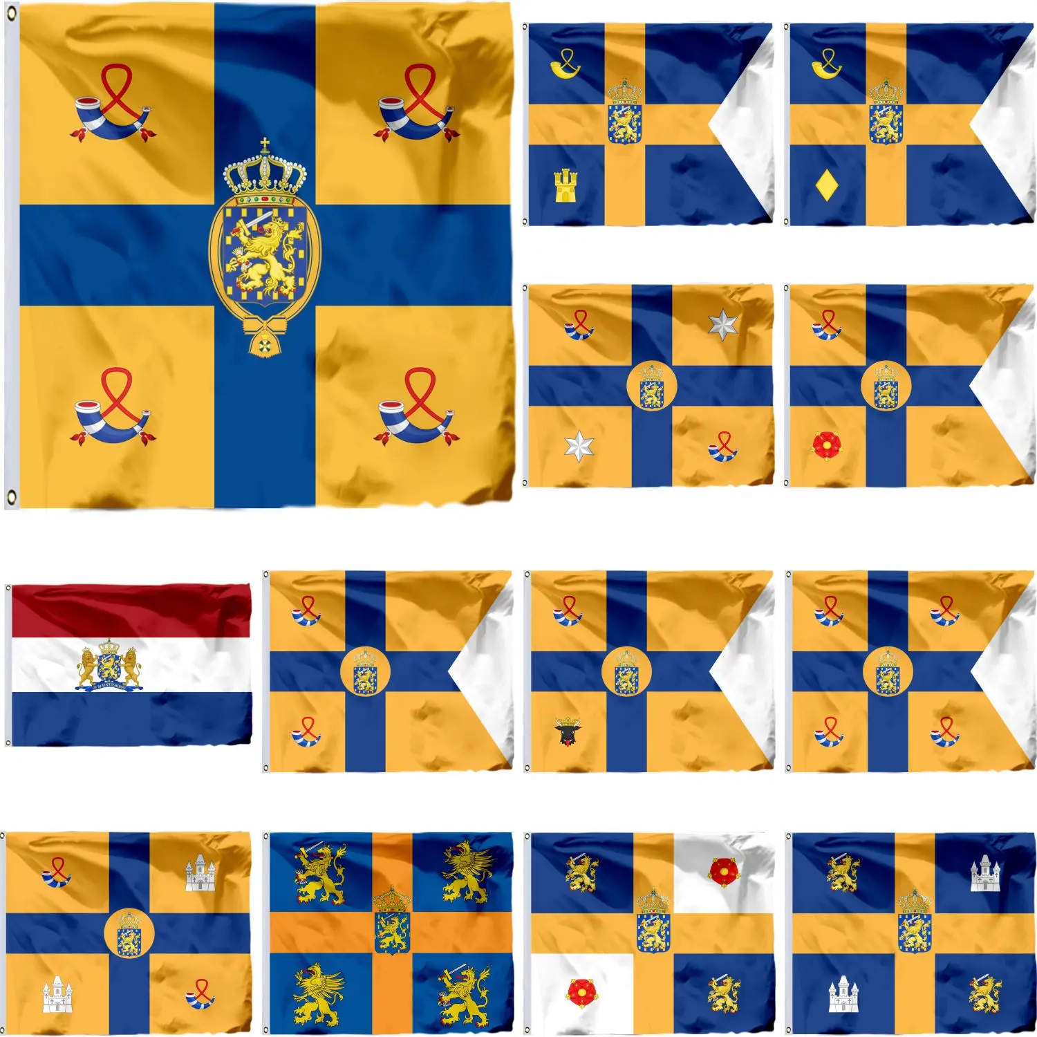 

Netherlands Royal Standard Other Members Royal Family Flag Marie Orange-Nassau 4X4FT Prins Hendrik and Prince 120x120cm Banner
