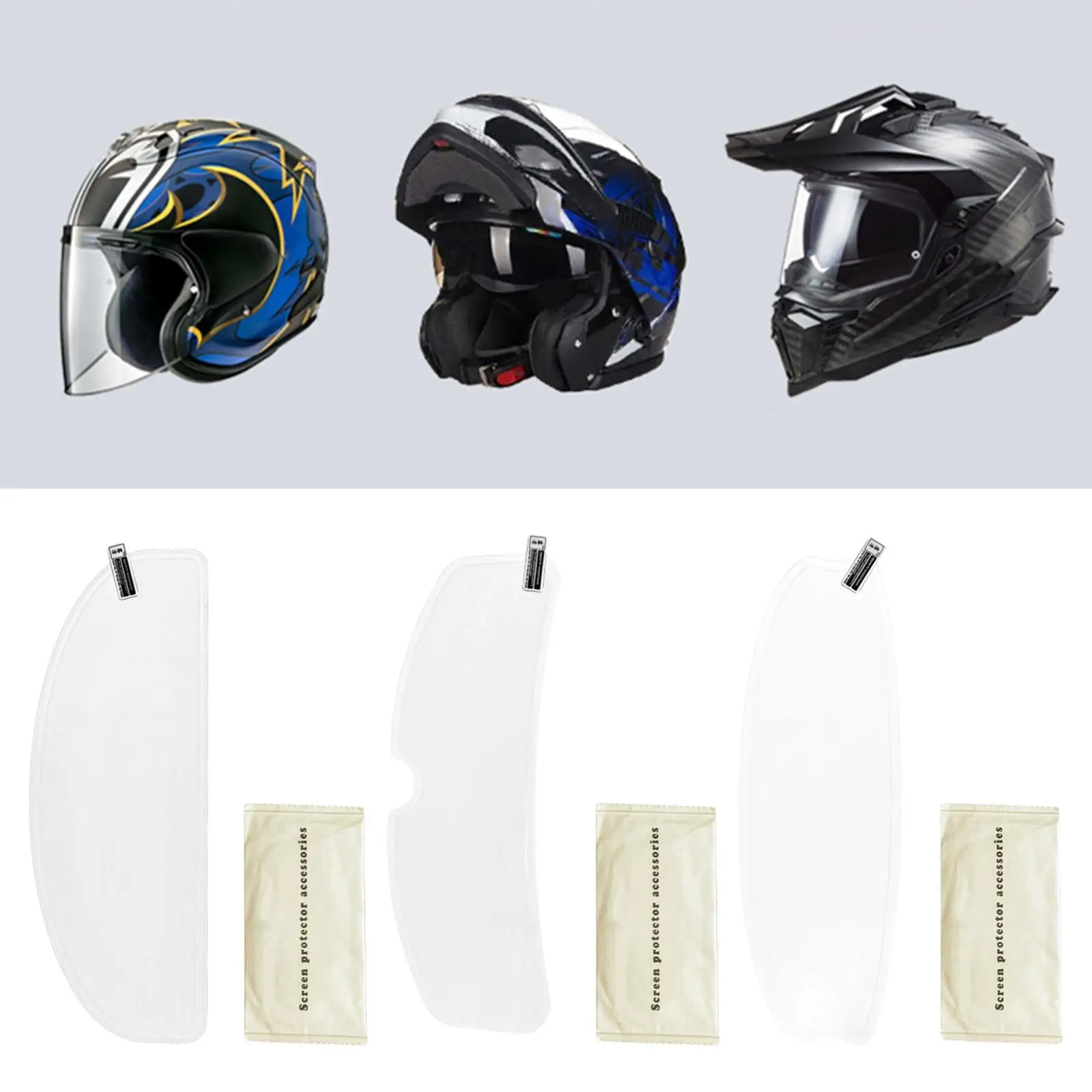 Helmet Anti Fog Film Rainproof Universal Clear Direct Replaces Professional