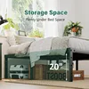 20 Inch Queen Size Bed Frame, Tall Metal Platform Base with Large Storage Space, Heavy Duty Steel Slats, Easy Assembly 5