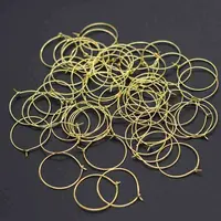 100pcs 20MM 25MM 30MM 35MM Round Loop Hoop Circle Earrings Iron Wire Earring Blank Ear Hook for DIY Earring Jewelry Findings 1