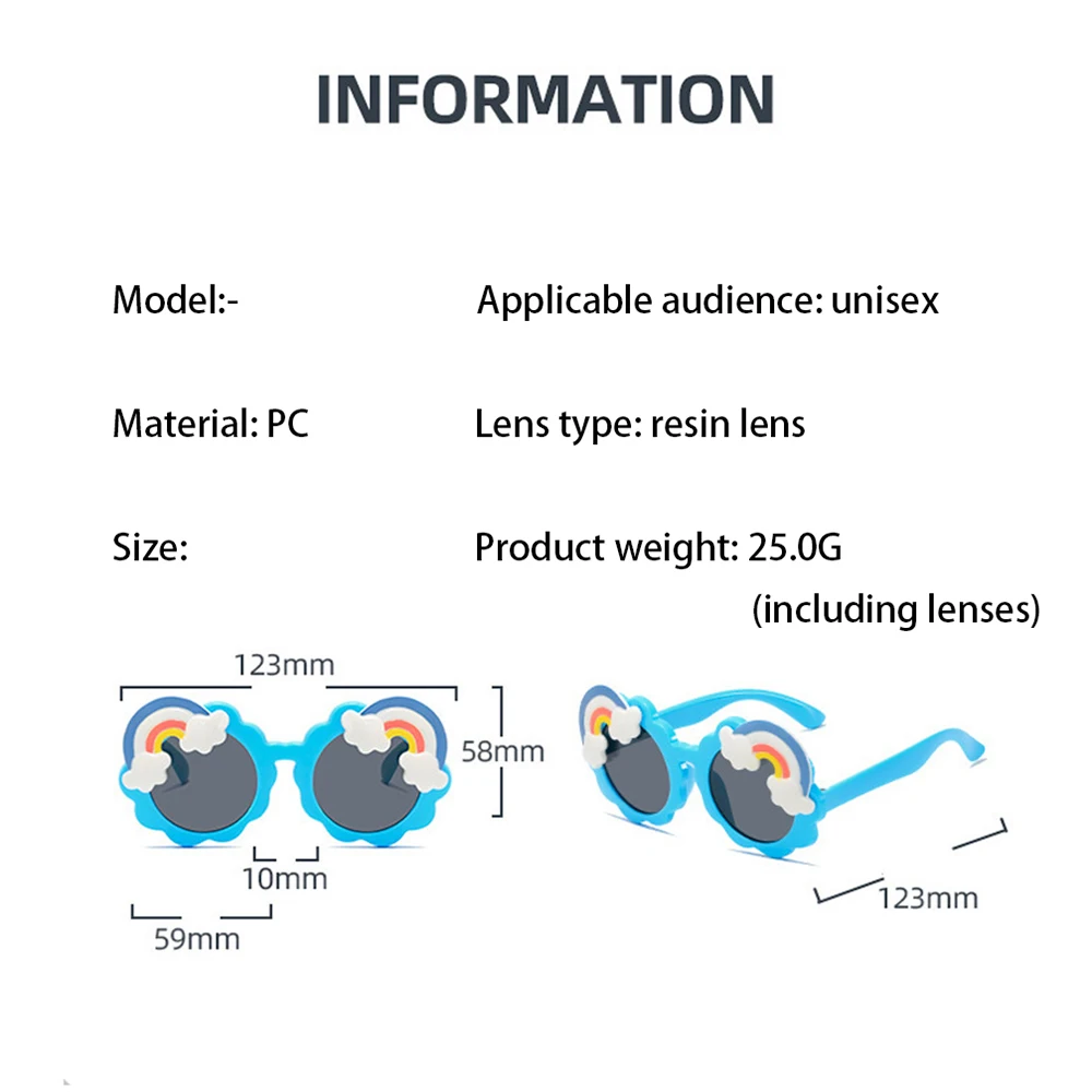 Round Sunglasses Kids Rainbow Sun Glasses Girls Children Colorful Eye Lenses Baby Shades Boys Mirror Junior's Eyeglasses