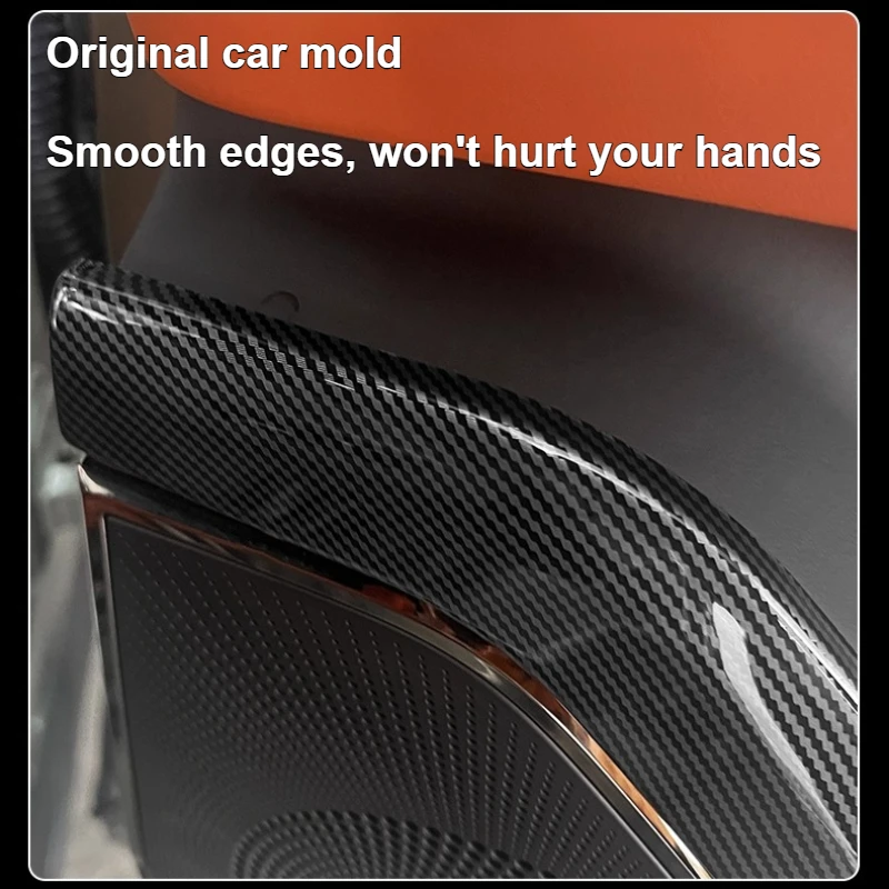 For BAIC Jishi Polestone 01 Rox 01 2023-2025 Car Doors Anti-kick Pad Protective Cover ABS Carbon Fiber Anti-collision Cover detail image 7