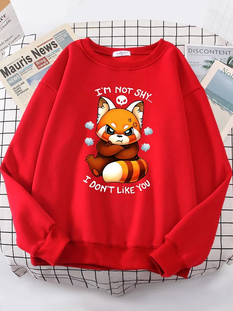 

Vintage Oversize Hoody Loose Casual Sportswears Women Adorable Angry Fox Cartoons Hoody Female Fashion Crewneck Sweatshirt