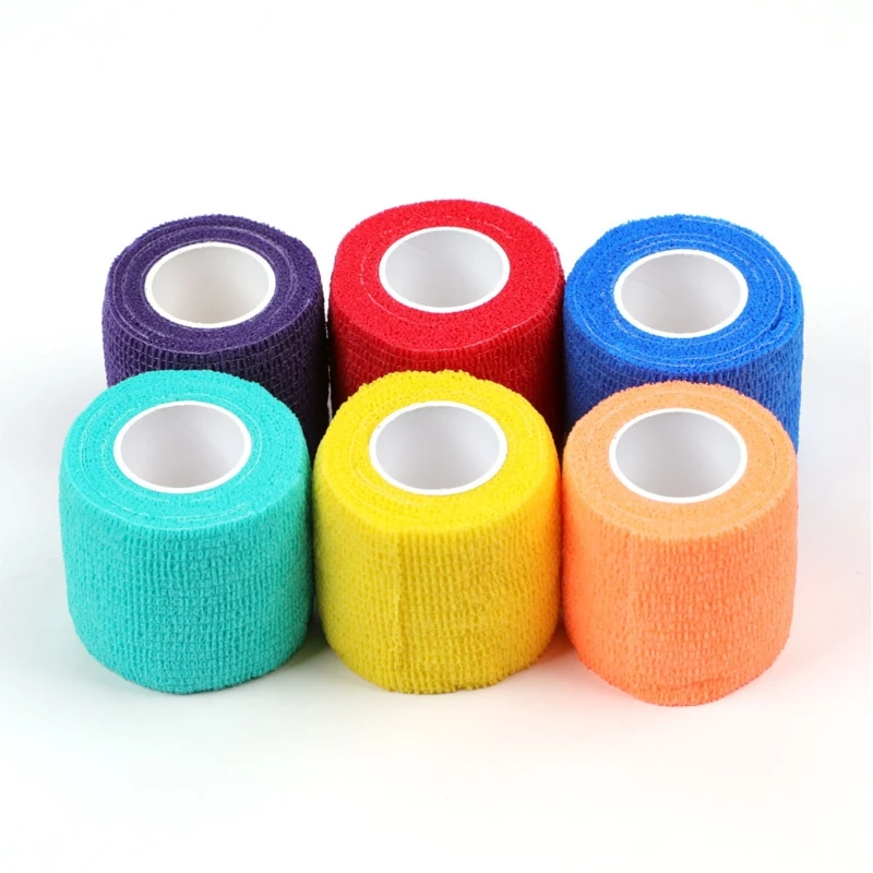 

RXJC Grip Cover Wrap 2 Inch x 5 Yards Breathable Self Adherent Wraps Elastic Bandage Tape for Tattoo Grip Cover Sports