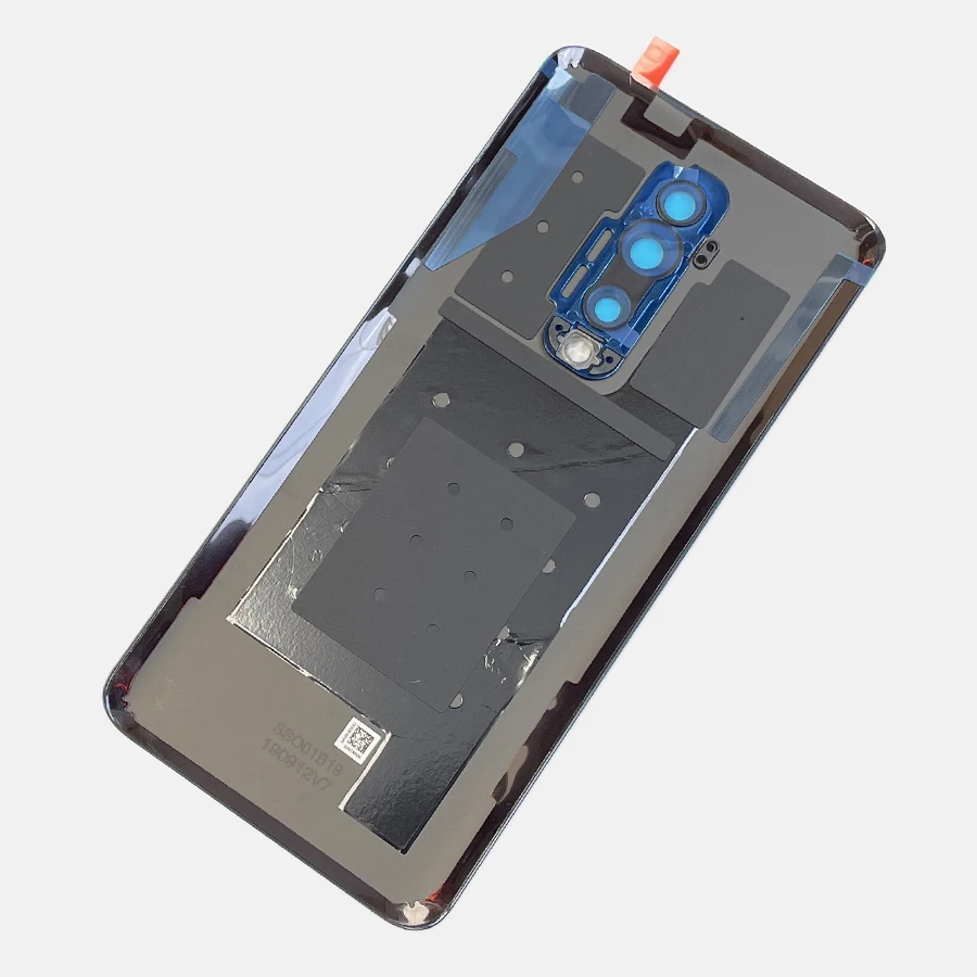 Oneplus 7T Pro McLaren용 유리 후면 배터리 커버, 후면 도어 하우징 패널 케이스, 접착제가 포함된 카메라 렌즈 교체