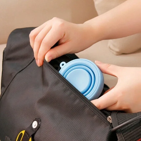150Pcs/Lot Portable Silicone Telescopic Drinking Collapsible Folding Cup Travel Camping