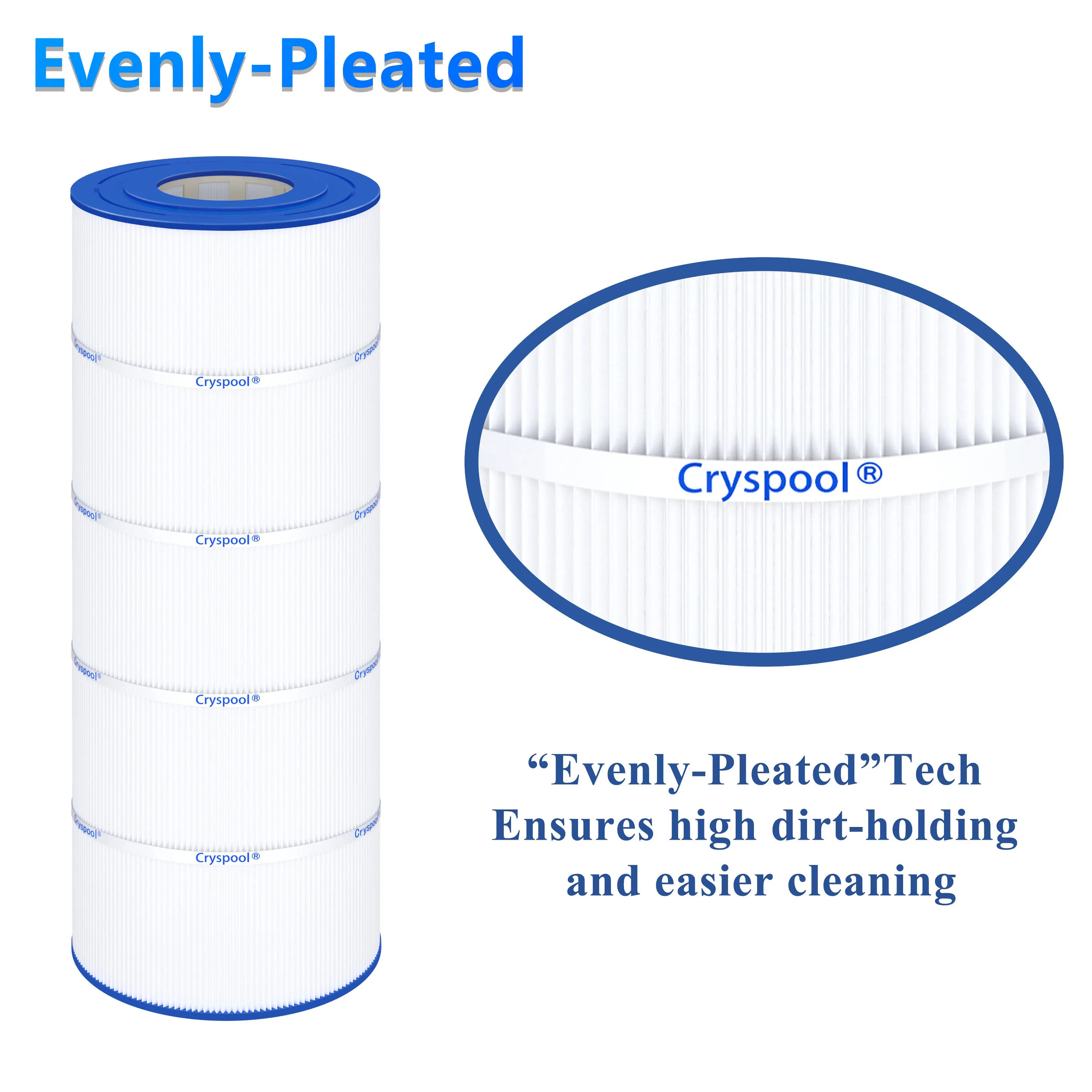 Pool Filter Compatible with C1200, CX1200RE, PA120, C-8412, FC-1293, WaterwayClearwaterII, ProClean 125, 4 Pack 5
