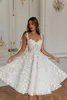 Customized Spaghetti Strap A-Line robes de soirée V Neck Knee-Length Evening Dresses Applique Valentines Day Wedding Dress AE505 4