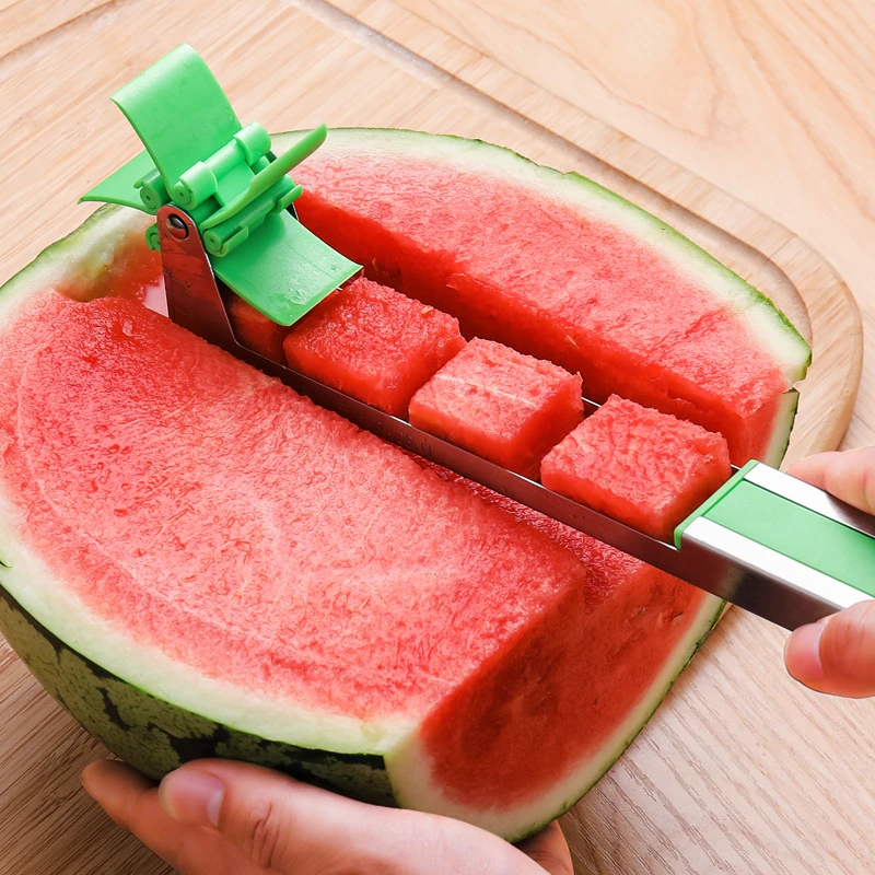 1pc Watermelon Cutter Stainless Steel Windmill Design Cut Watermelon