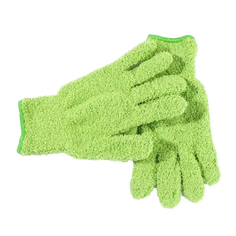 Practical 1Pair Cleaning Gloves Microfiber Coral Fleece Car Grooming Solid Five Finger Dust Removal Housework Absorbent Car Cleaning Gloves Microfiber Car Mitt Microfiber Cleaning Gloves Microfiber Washing Gloves Microfiber Gloves