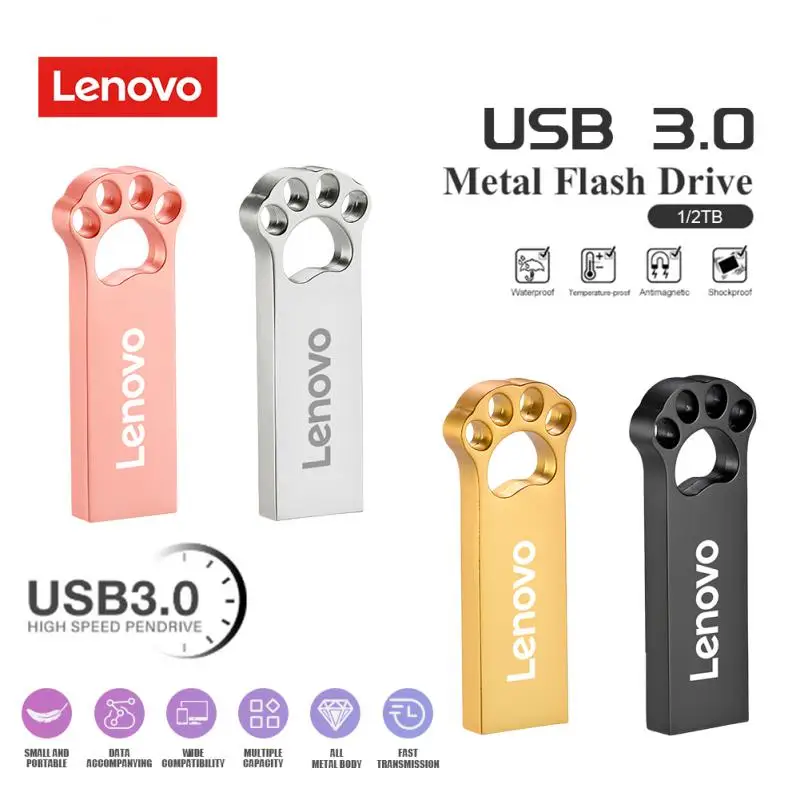 

Lenovo 2TB 1TB USB Flash Drives 3.0 High Speed Pendrive 128GB 256GB 512GB USB 3.0 Flash Disk Waterproof OTG Flash Memory Stick