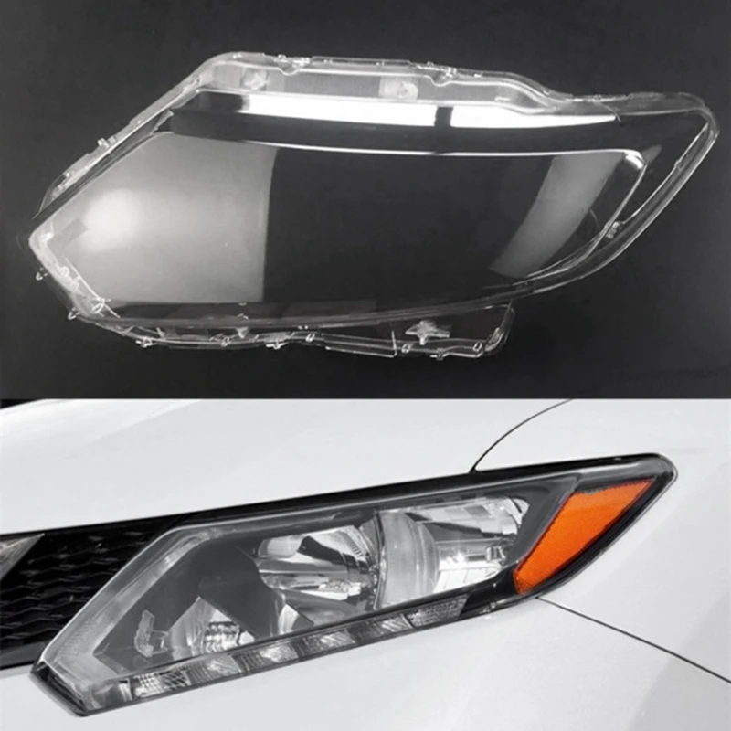 

For Nissan X-Trail 2014-2016 Car Front Headlight Lens Cover Headlight Lamp Shell Accessories