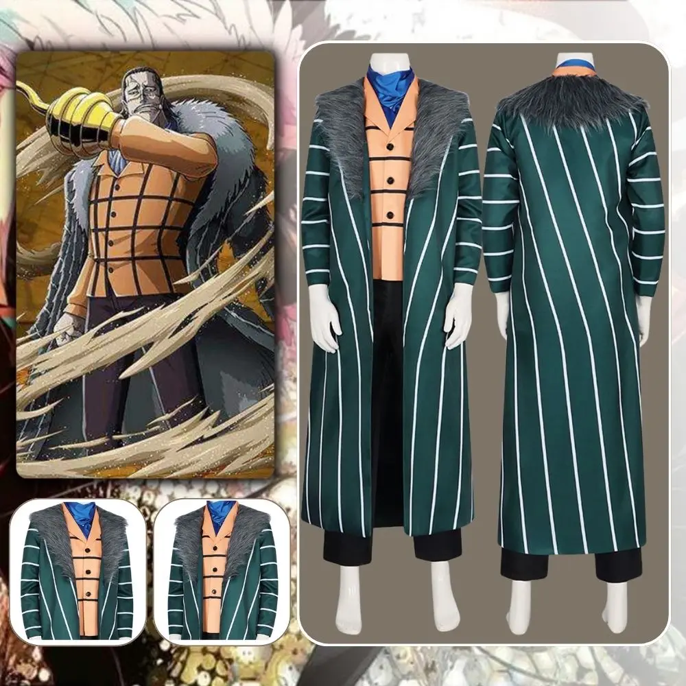 

Sir Crocodile One cos Piece Cosplay Fantasia Costume Disguise Adult Men Uniform Jacket Pants Roleplay Outfit Halloween Suit