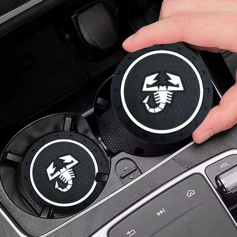 1/2 Pz New Car Water Cup Slot Sottobicchieri Antiscivolo Per Fiat Abarth 500 Tipo Fr Punto Ducato Stilo Palio Bravo Pondo Viaggio