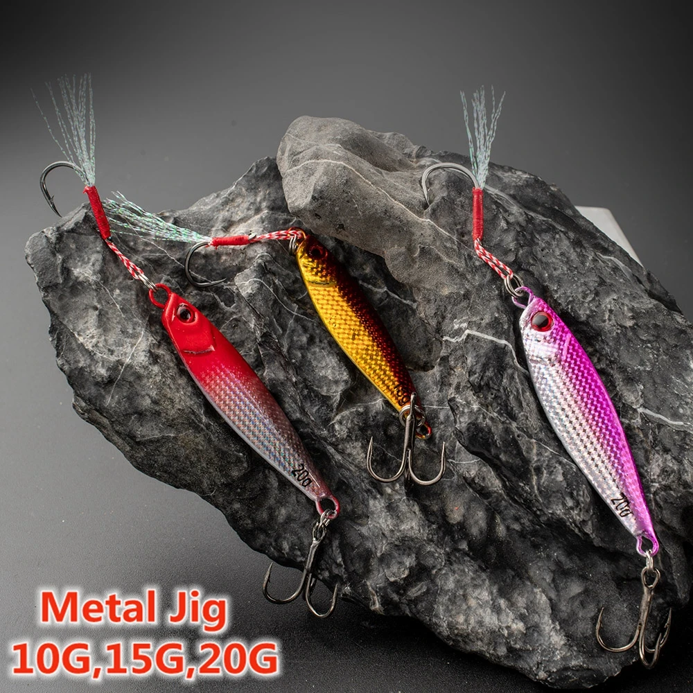 Metal Jig Weights Fishing Lure 10G 15G 20G Trolling Hard Bait Fishing Bait Tackle Trout Jigging Lure Jigs Saltwater Lures Bass