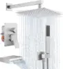 Bathtub Showers Faucet Set with Waterfall Tub Spout Shower System 3-Function Shower Faucets Sets with 10 Inch Rain Shower Head 1