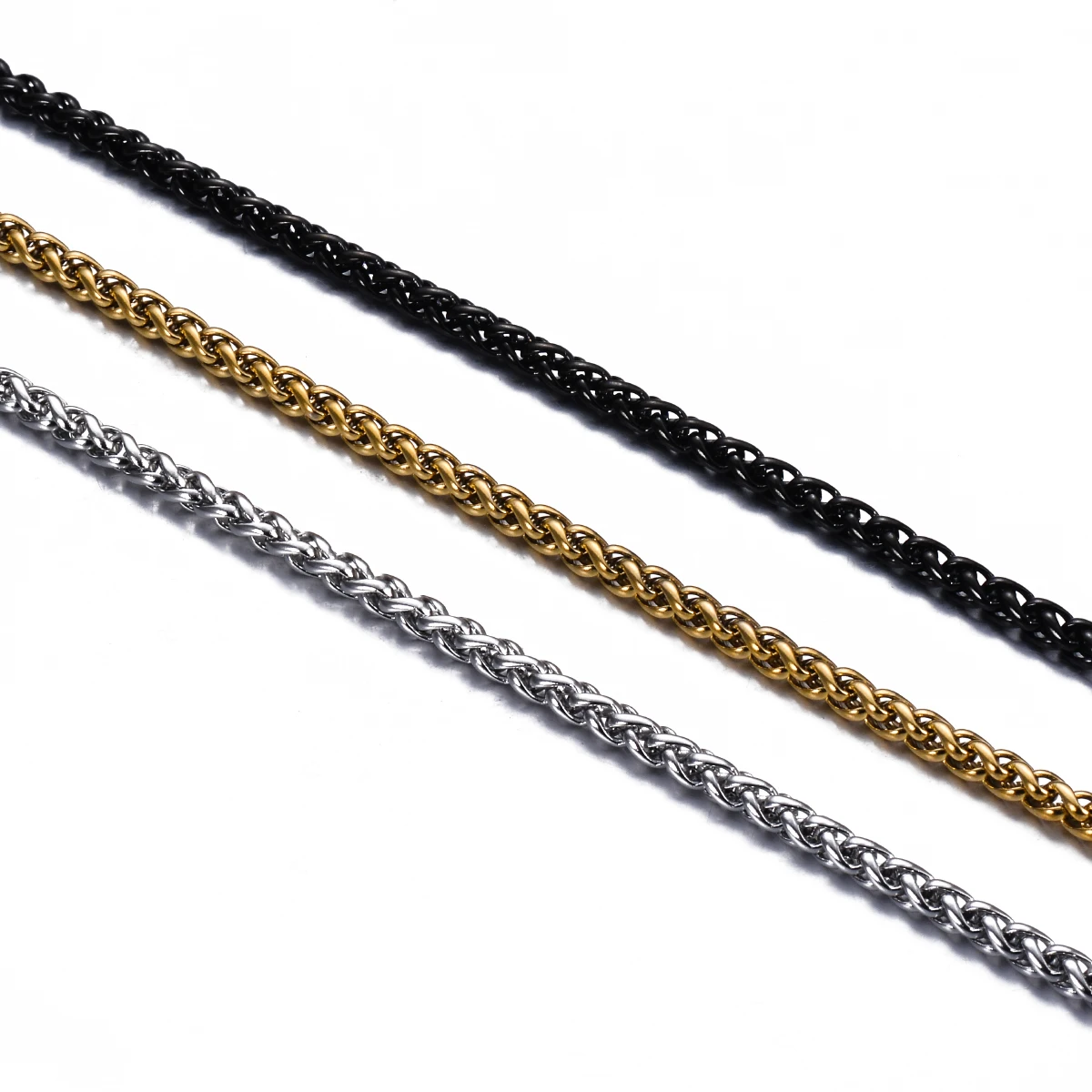 1 piece Width 3mm/4mm/5mm/6mm Keel Link Chain Necklace For Men Women Stainless Steel