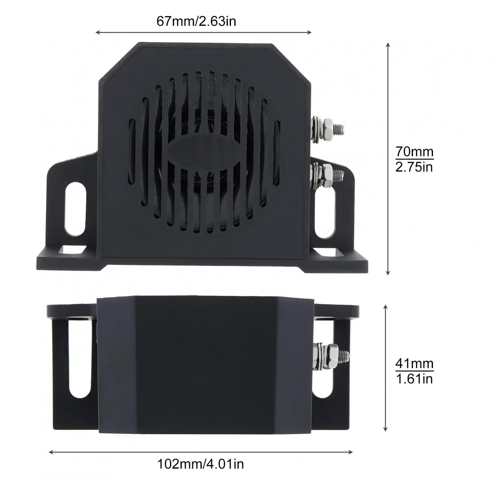 9V-36V 150db 8 Sounds Super Loud Reverse Alarm Backup Siren Beeper Buzzer Car Truck Vehicle Horn with White Noise