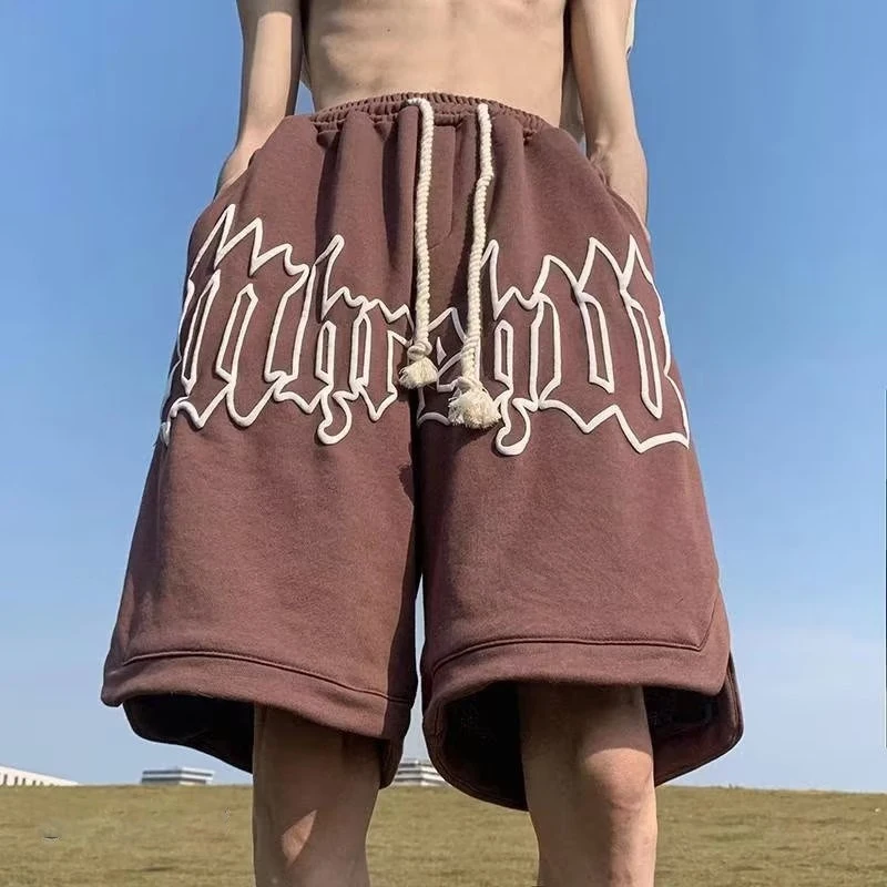 Number and letter embroidery basketball shorts men 2023 summer popular y2k  baggy sweatpant casual all-match short men streetwear - AliExpress