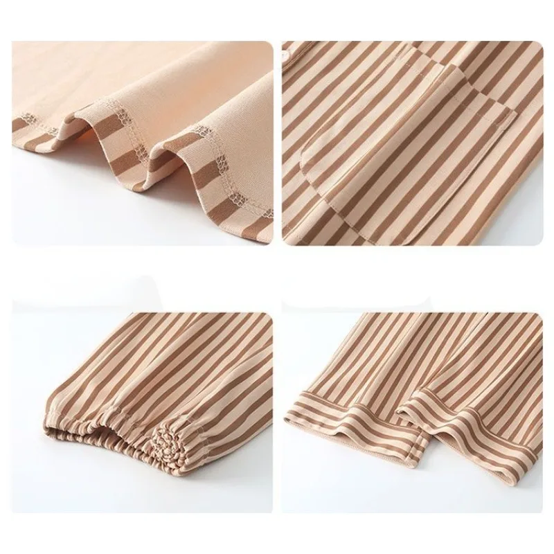 2024 New Cotton Pajamas Women's Spring Autumn Long-sleeved Sleepwear Cardigans Loose Outside Wear Suits High-end Loungewear Set