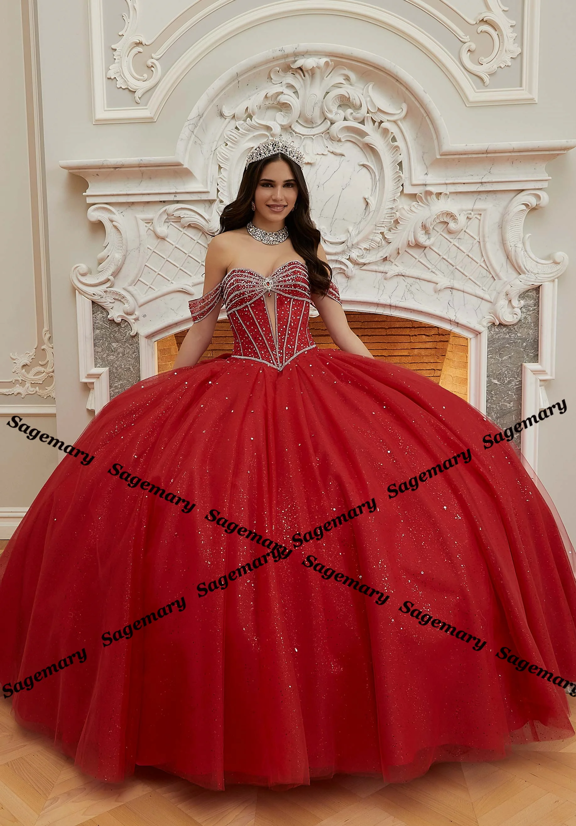 Quinceanera Dresses for Teen Rhinestones Ball Gown
