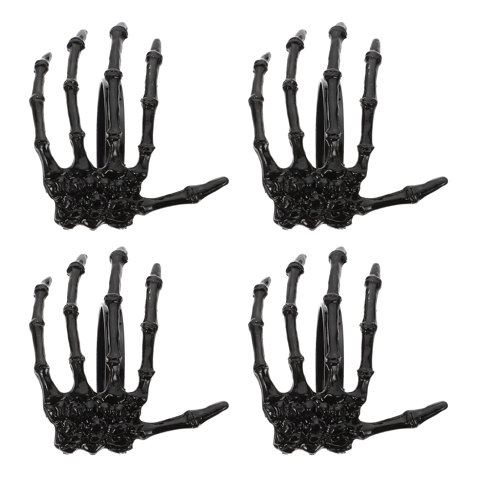 

4 Pcs Decor for Table Ghost Hand Napkin Buckle Buckles Halloween Dinning Decors Ring Decorative Accessories Banquet