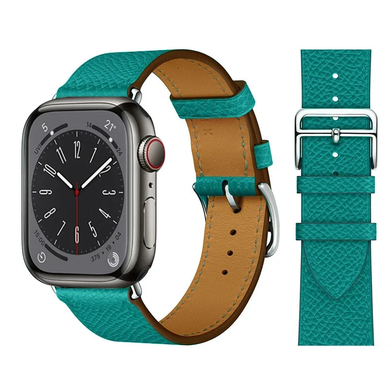 Premium Genuine Leather Watch Strap - Elegant and Versatile Wristband Bracelet