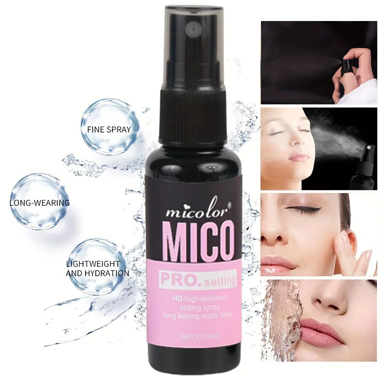 Setting Spray + Transparent Makeup Primer Cream, Film-forming Quickly, Long Lasting Makeup Keeping Moisturizing Face Cosmetics S 2