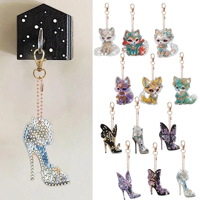 DIY Diamond Painting Keychain Handmade Diamond Art Keychains Diamond Mosaic  Kit Rhinestone Pendant Christmas Decoration Gift - AliExpress