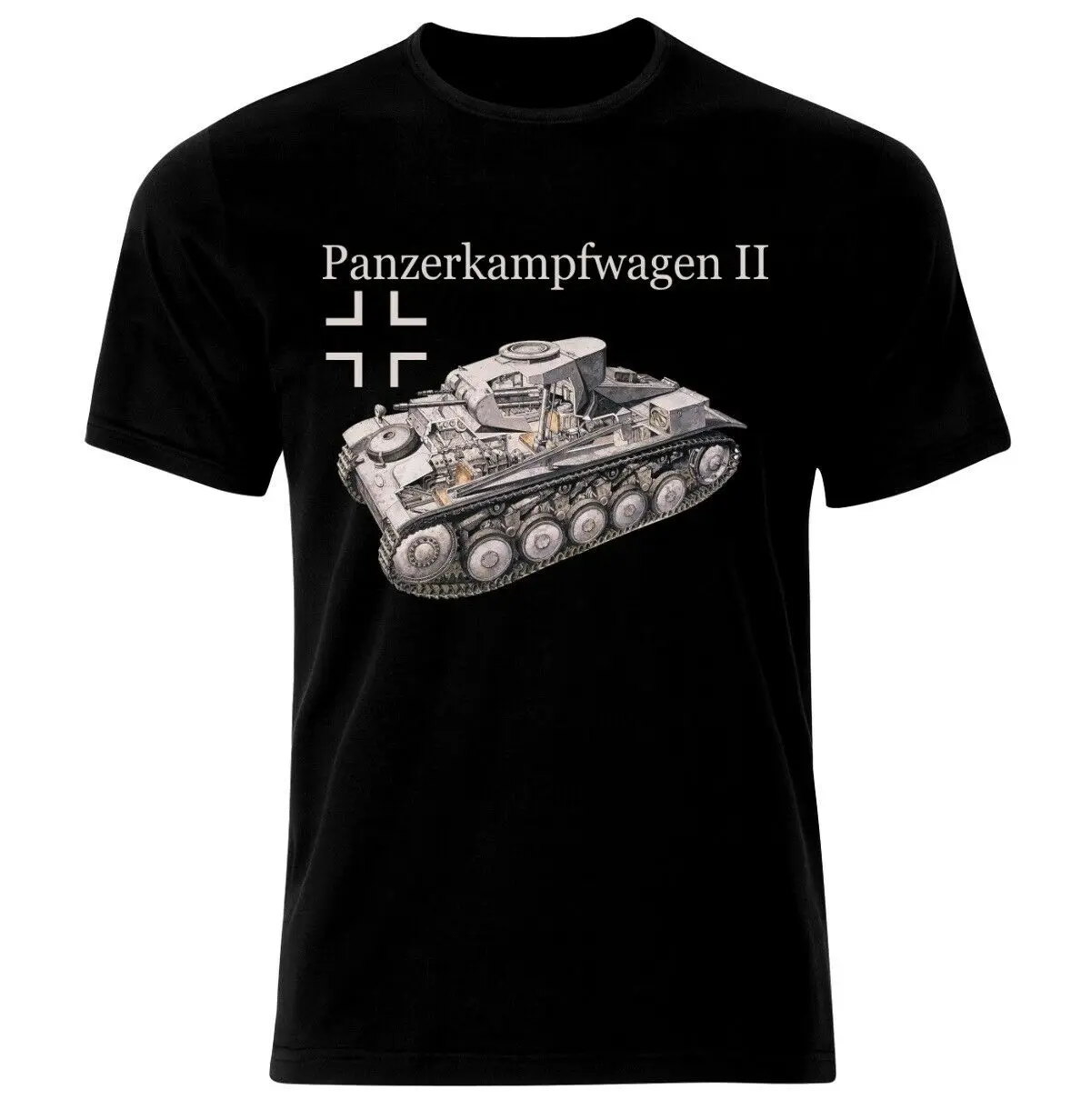 

PzKpfw 2 Tank Panzer Armure WW2 Army War Men T-Shirt Short Casual 100% Cotton Shirts