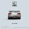 TIME MICRO/COOL ART 1:64 GTR-R34 Paul Blue Silver Flower Car Open Cover Model Car for Collection & Display & Gift 6