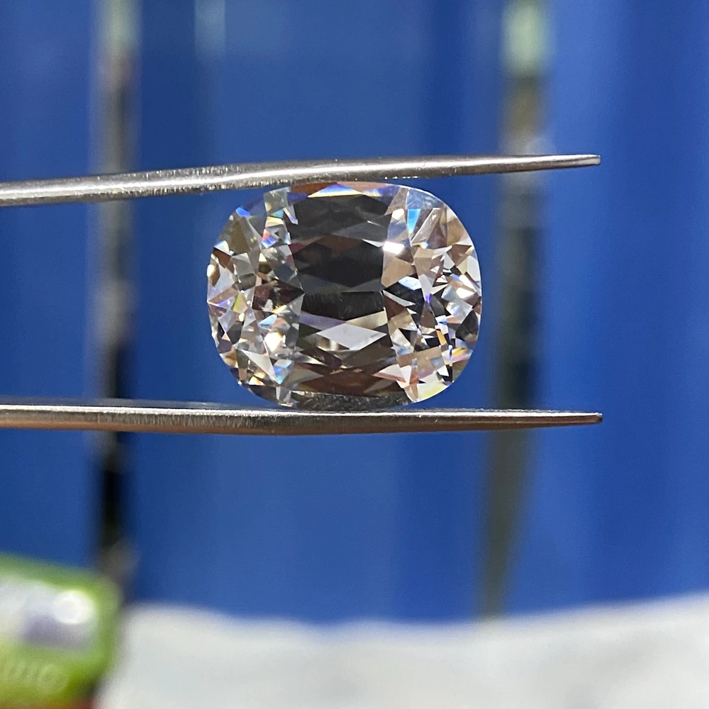 15x18mm Zircon Stone Cushion Cut Cubic Zirconia 6A Quality White CZ Gemstones