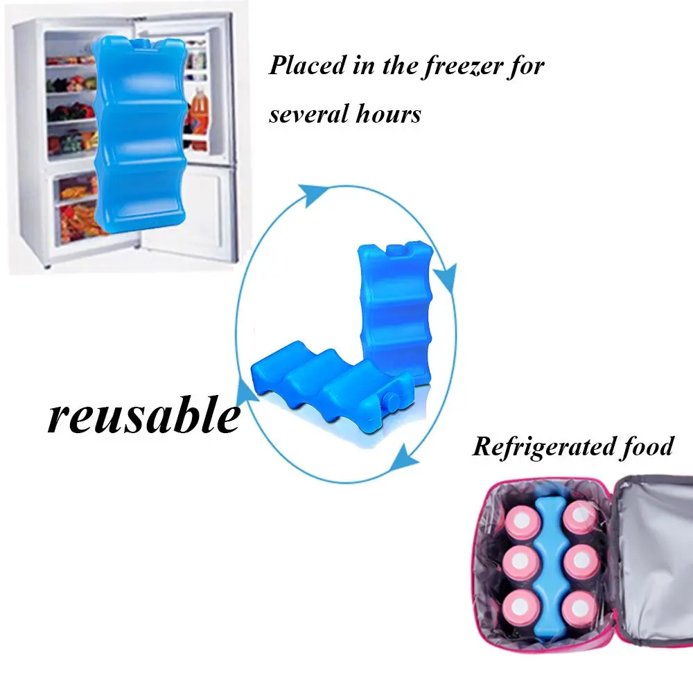 Ice Pack for Coolers Breastmilk Bottle Storage Lunch Box Insulated Contoured Freezer Long Lasting Reusable