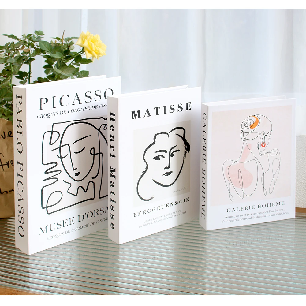 Set of 3 Decorative Faux Books for Home and Coffee Table Decor, Available in Various Sizes